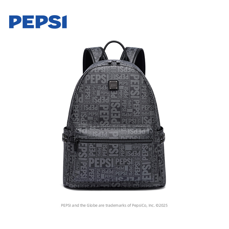 13134497.Pepsi百事大容量休闲时尚双肩包男旅行出游通勤女商务防泼水背包