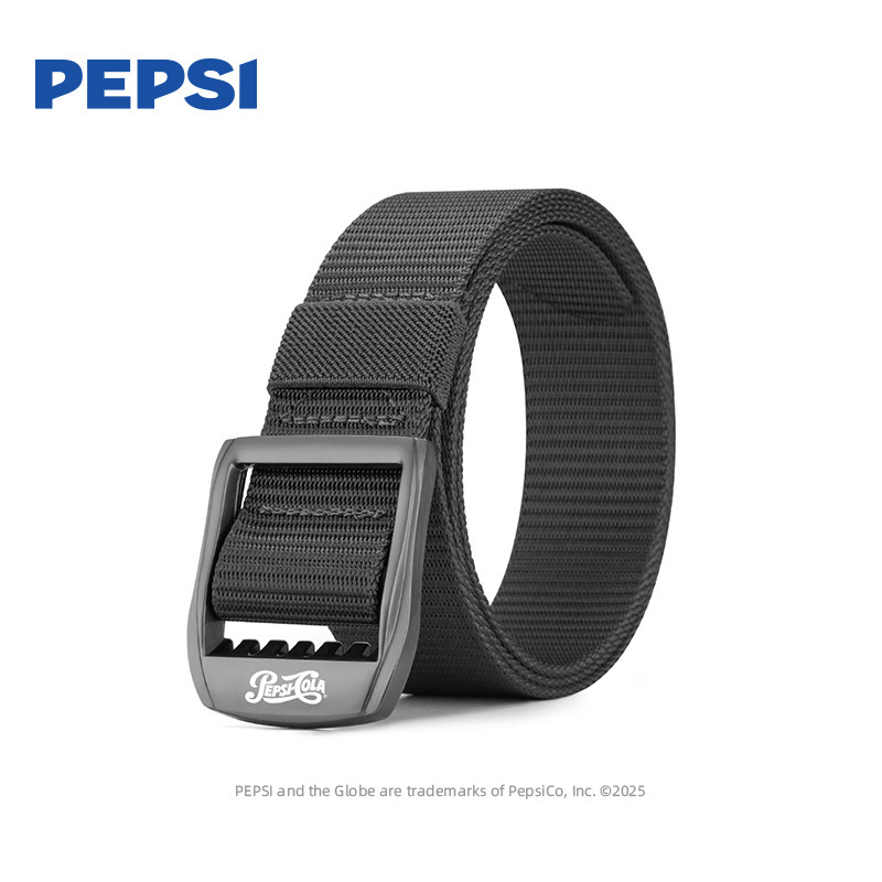 13134990.Pepsi百事潮流时尚百搭休闲裤帆布无牙自动扣涤纶腰带运动