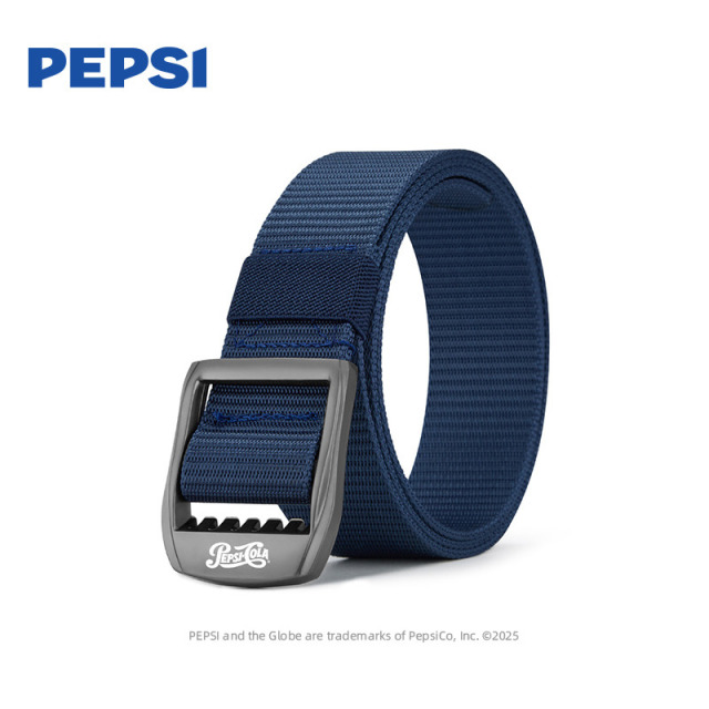 13134990.Pepsi百事潮流时尚百搭休闲裤帆布无牙自动扣涤纶腰带运动