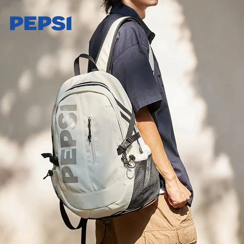 11193085.Pepsi百事 时尚潮流拼色中性风大容量初高中生大学生通勤百搭运动休闲旅行书包双肩包
