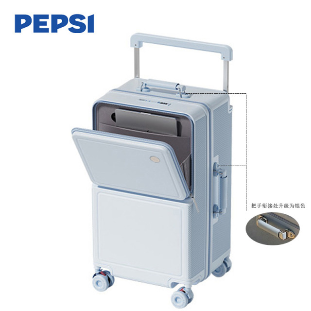 13603865.Pepsi百事时尚前开口耐磨男女款宽拉杆多功能商务学生出游密码拉杆箱