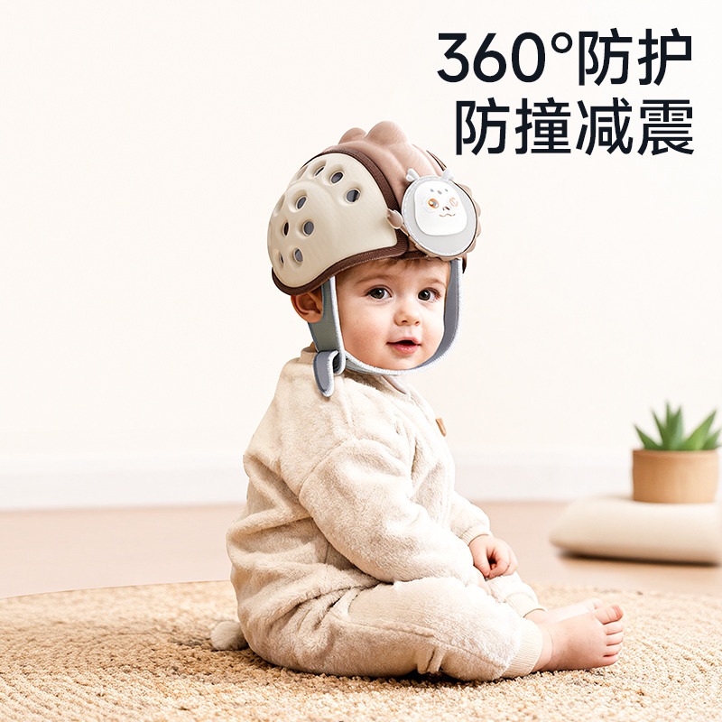 12935545.曼龙婴儿防摔帽宝宝护头防撞神器幼儿学步走路防摔枕头部保护垫小狮子