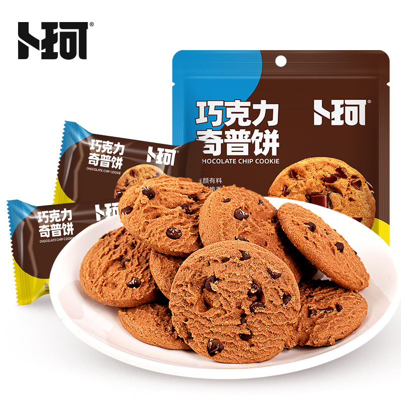 12674923.【任选6件活动(单拍不发,部分退款不发)】卜珂80g*1袋巧克力奇普饼网红巧克力豆曲奇饼干下午茶休闲零食(代可可脂)