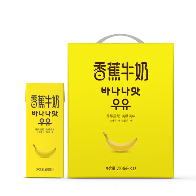 12627668.【新鲜日期 商超同款】新希望香蕉奶组合200ml*12盒/提 香浓口感 早餐奶 网红香蕉奶