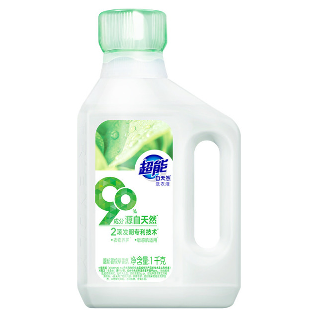 12796697.超能自天然洗衣液大桶敏感肌适用去渍低泡易漂洗涤剂家用宿舍正品