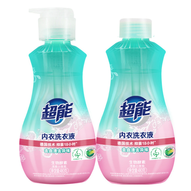 12796750.超能洗衣液强效去渍洁净去异味长效抑菌内衣专用洗衣液去血渍家用