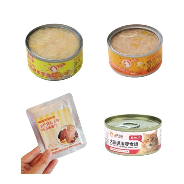 7947155.蔓越莓/鸭肉/蛋黄补水吨吨汤罐85g*3+鸭肉主食猫饭50g*1