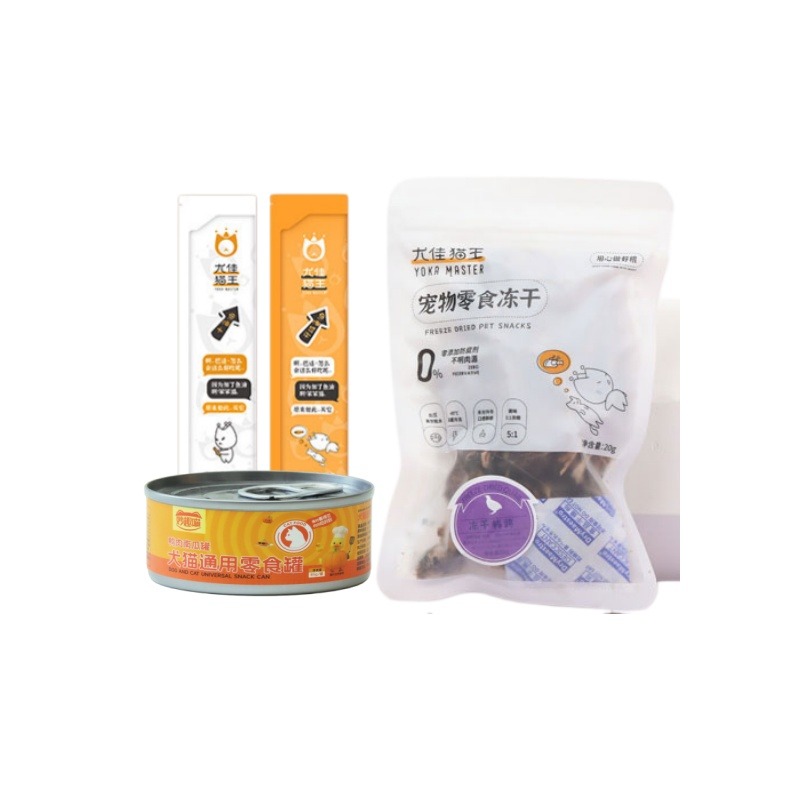 8922707.【冻干鹌鹑20g+鸭肉南瓜汤罐85g+猫条12g*2】尤佳猫王冻干鹌鹑零食成猫幼猫磨牙零食罐头猫条试吃礼包