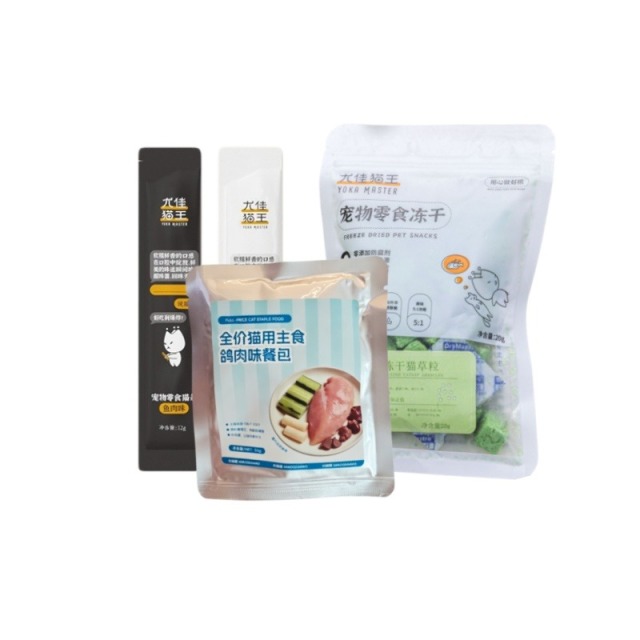 10358798.【冻干猫草块20g+鸽肉猫饭50g+猫条12g*2】尤佳猫王冻干零食成猫幼猫磨牙零食无谷冻猫条试吃礼包