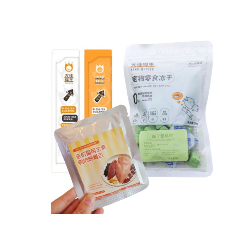 10358805.【冻干猫草块20g+鸭肉猫饭50g+猫条12g*2】尤佳猫王冻干零食成猫幼猫磨牙零食无谷冻猫条试吃礼包