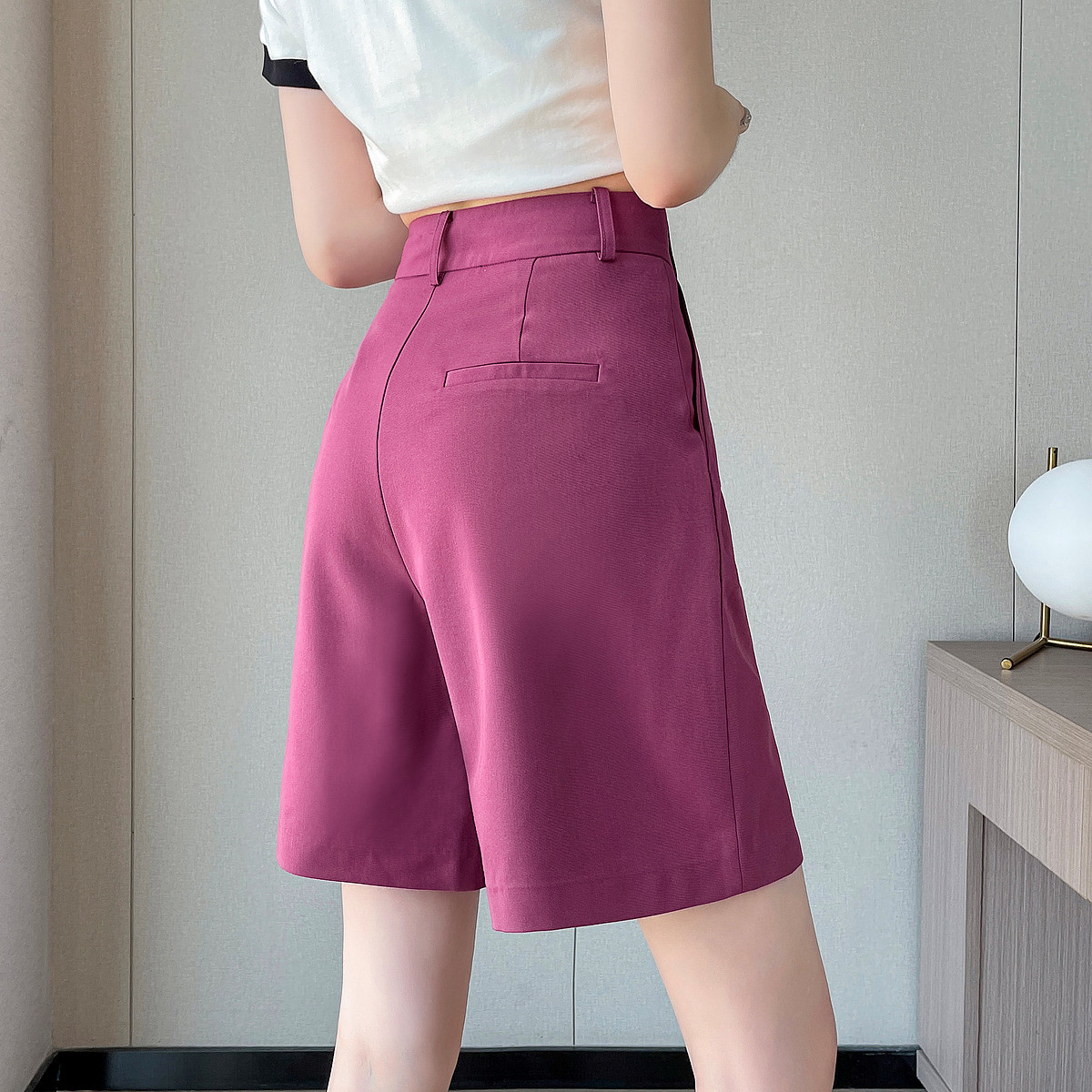 10728376.夏季新款中腰拉链女裤休闲裤子女简约