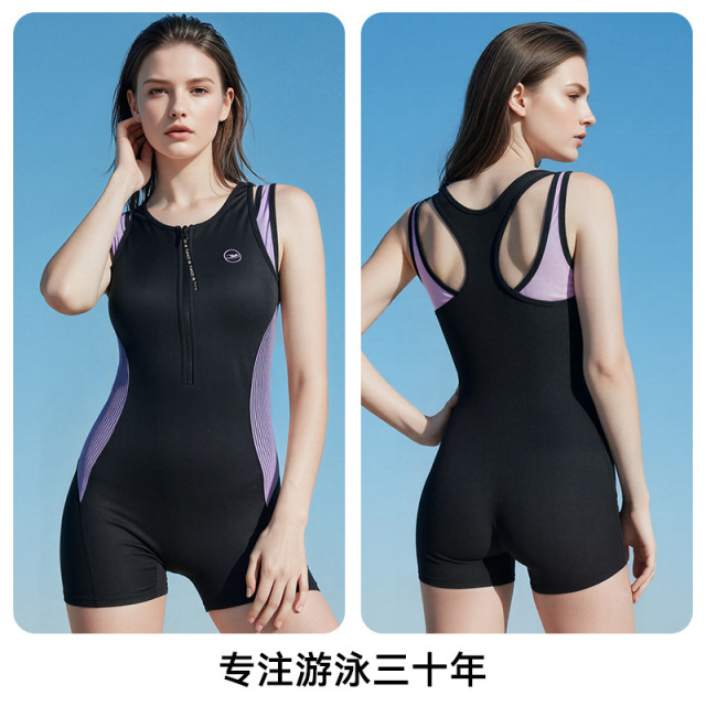 13697346.TNZI天姿新款女士显瘦遮肉莱卡抗氯速干游泳装备连体泳衣女