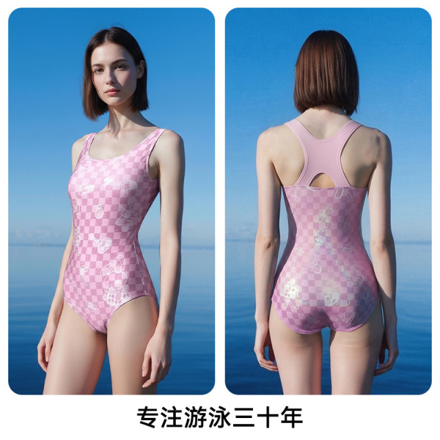 13698069.TNZI天姿法式多巴胺连体泳衣女竞速游泳馆专用专业比赛闪光面料泳装