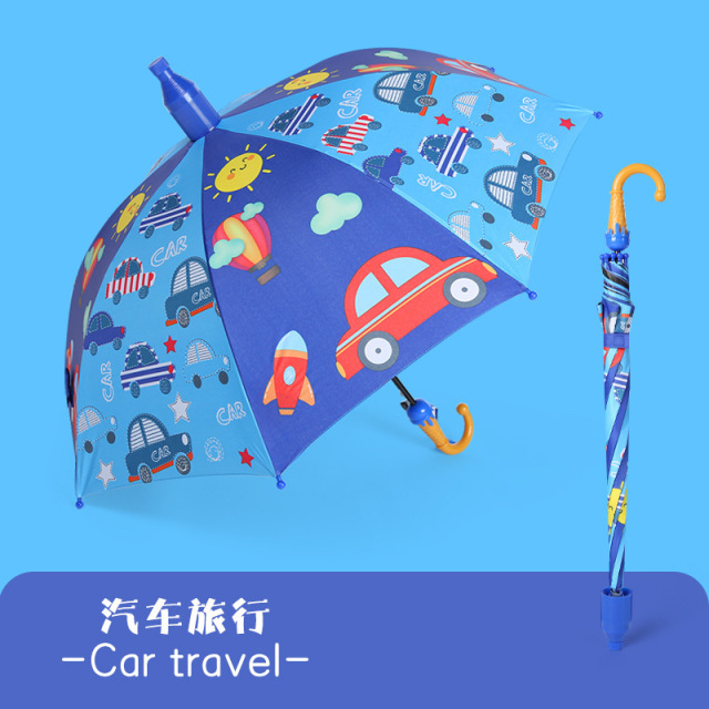 12422015.清仓款!宝宝出行好伙伴 防水套口哨儿童雨伞 透明拱形伞两种选择】半自动儿童伞手柄防晒遮阳自动可爱卡通雨伞
