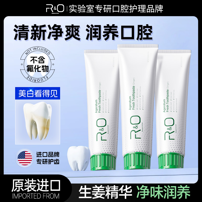 11584125.R&O 原装进口生姜薄荷牙膏100g*3支