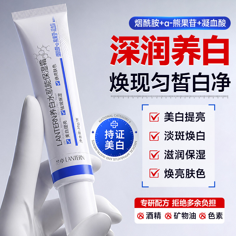 13718127.兰亭 LANTERN养白水肌能保湿霜深润美白淡斑30g
