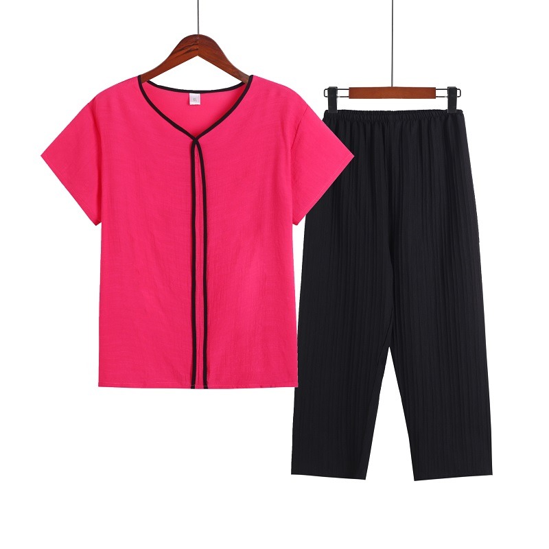 11693405.线缃缘妈妈女装夏装套装洋气新款中老年女装春秋季时尚上衣两件套