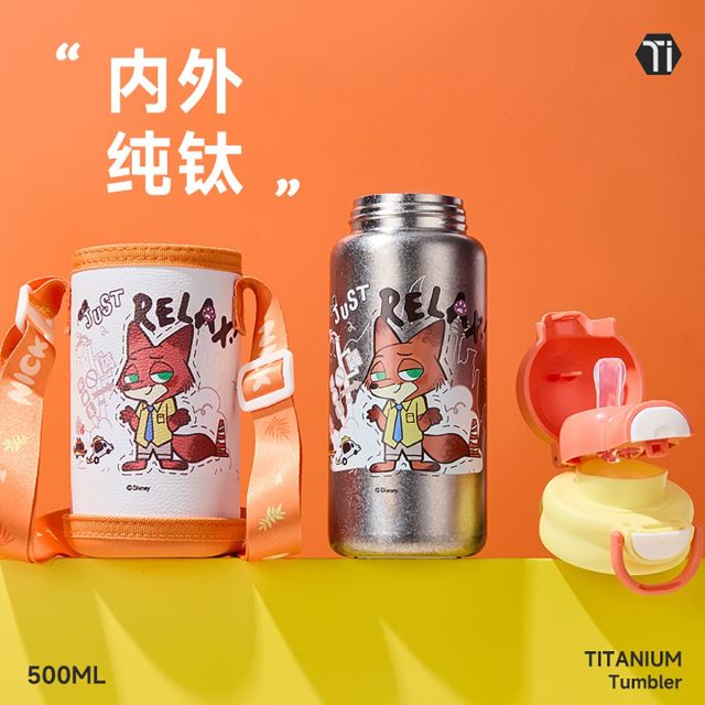 13782251.【一盖双饮】纯钛儿童保温杯水杯学生上学专用便携大容量吸管杯
