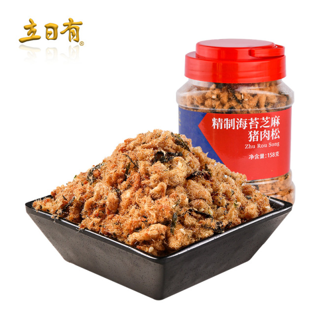 12675952.立日有精制海苔芝麻猪肉松158g 无豆粉猪肉松 下饭菜