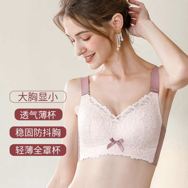 12892786.芬腾私域品牌专供【大胸显小 多色可选】全罩杯收副乳调整型内衣薄款显瘦聚拢无钢圈文胸罩