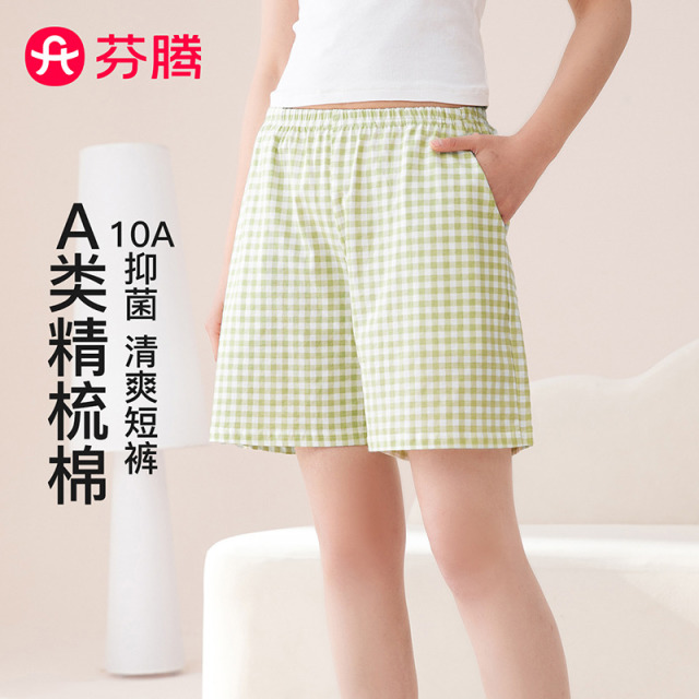 13159424.芬腾品牌专供【10A yi菌】26春夏新款A类棉短裤家居裤女士休闲睡裤女外穿