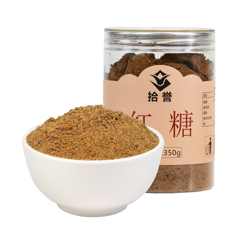 12705510.拾誉 红糖粉350g/罐 土红糖老红糖非冰糖砂糖