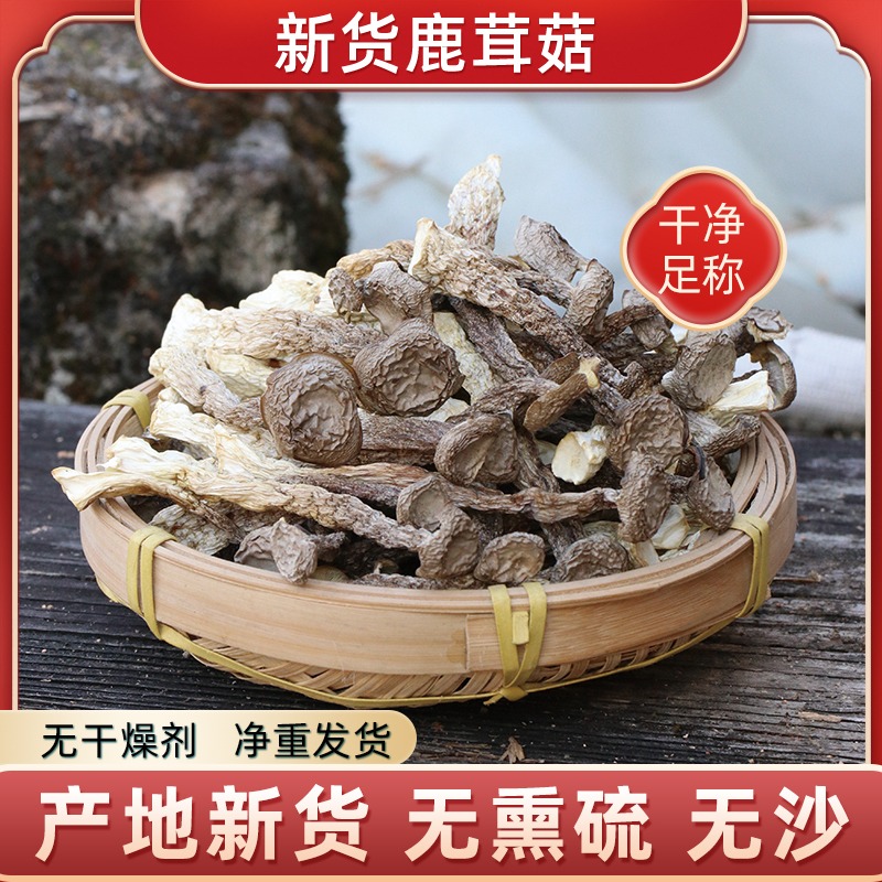 12705413.拾誉鹿茸菇1000g古田食用菌干货特产脆脆菇菌子 炒菜炖煲汤火锅汤料包材料