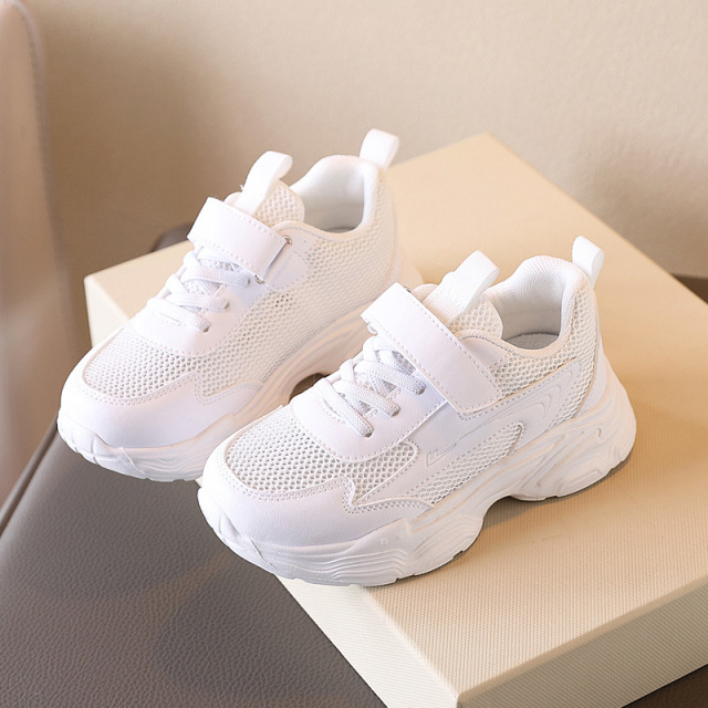 11700037.回力儿童小白鞋男女童运动冷粘鞋网面透气休闲童鞋 WZ-B429MJ