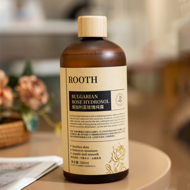 12889371.【2瓶】ROOTH保加利亚玫瑰纯露500ml/瓶 一瓶纯露=爽肤水+补水喷雾+水膜 植物成分 无水添加 更易吸收!!!