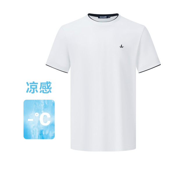 13462685.【冰爽棉】意大利小帆船 夏季圆领短t抑菌透气凉感爽肤男T恤