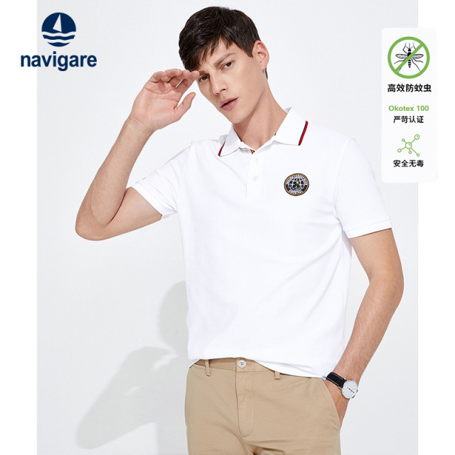 13462667.【防蚊虫】意大利小帆船 春夏舒适男士短袖Polo