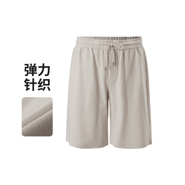 13462648.【含桑蚕丝】意大利小帆船 春夏透气五分裤舒适针织男式休闲裤
