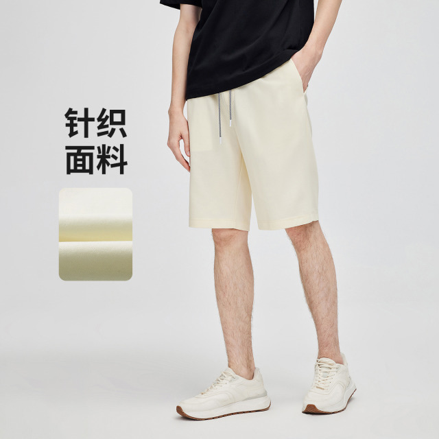 13462651.意大利小帆船 春夏简约易打理户外运动五分卫裤男士针织休闲中裤