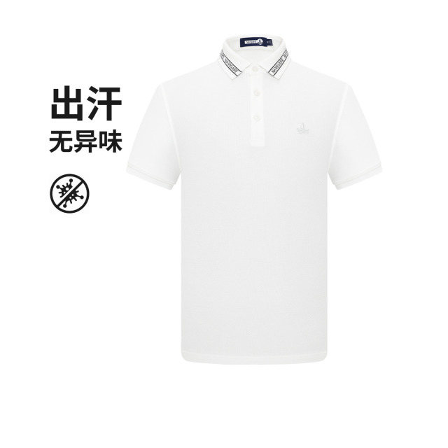 13467441.【纯棉抑菌】意大利小帆船时尚领口印花翻领T恤男短袖polo衫