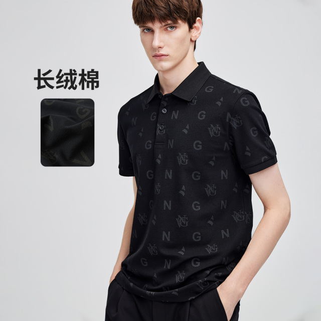 13467465.【防蚊虫】意大利小帆船 春夏户外运动满印T恤男短袖POLO衫