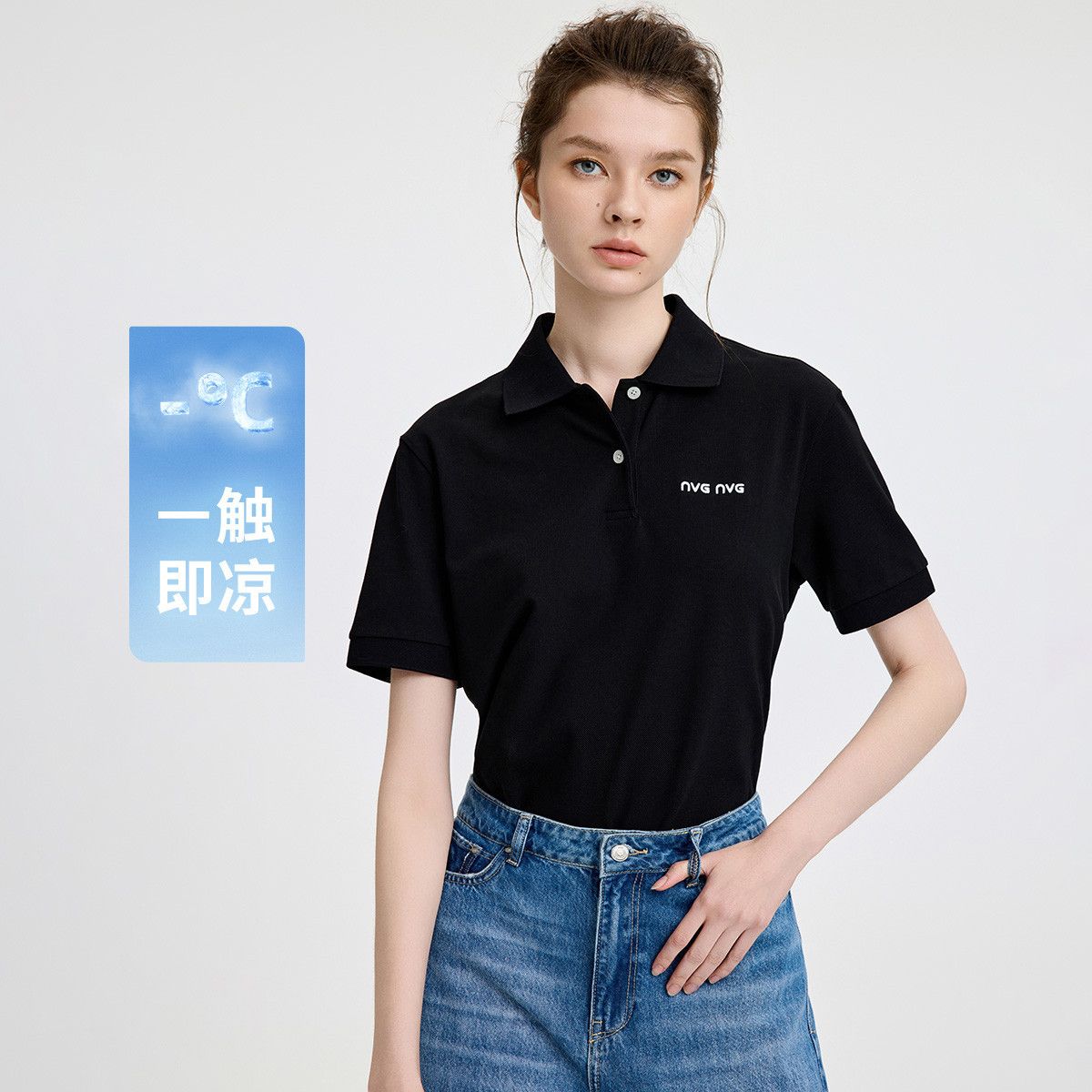 13474286.意大利小帆船 春夏简约净色百搭短袖T恤女士polo衫