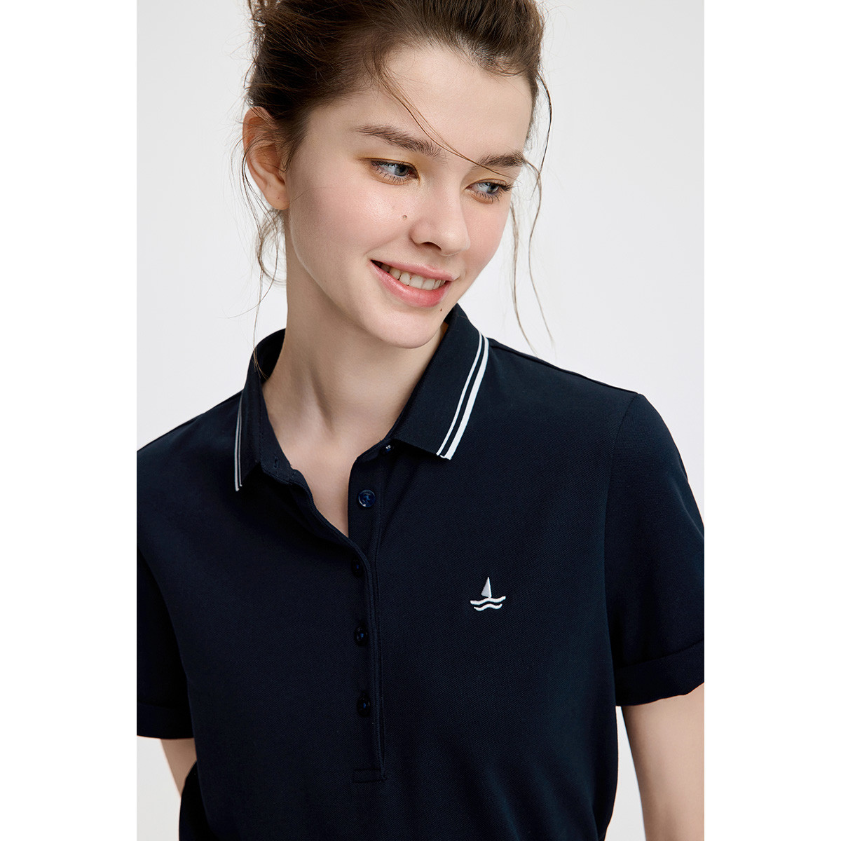13474293.意大利小帆船 春夏日常通勤运动短袖T恤女士polo衫