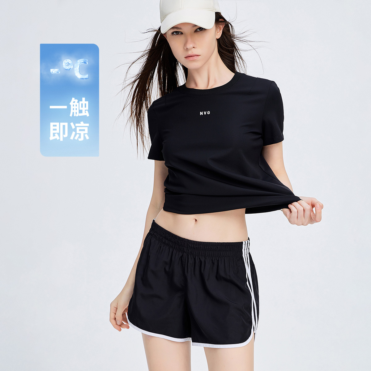 13474313.【透气华夫格】意大利小帆船 春夏简约纯色内搭女士短袖圆领T恤