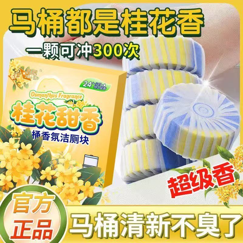 13247738.桂花香氛抑菌留香厕宝除垢清香卫生间除臭厕所马桶清洁剂泡泡厕灵