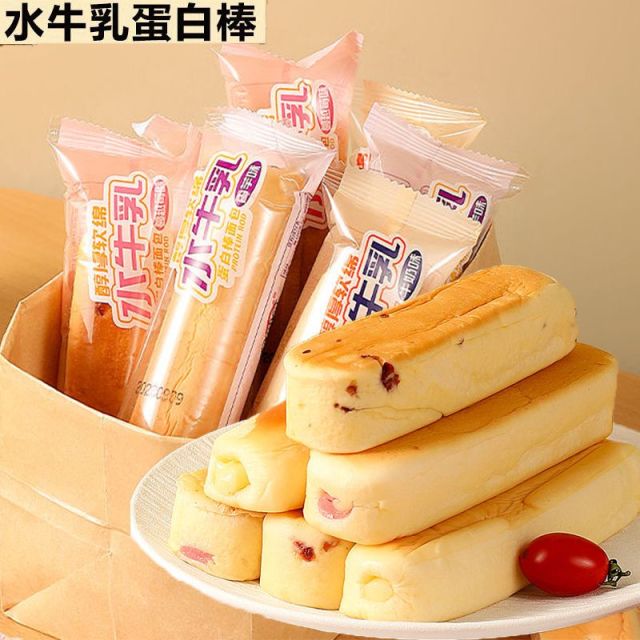 12674684.水牛乳蛋白棒面包牛奶味乳酪夹心学生营养早餐零食小吃奶香