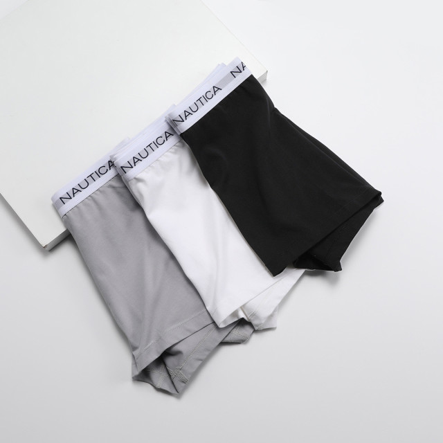 11125432.Nautica Underwear【3条装】夏季男士平角内裤舒适中腰透气内衣