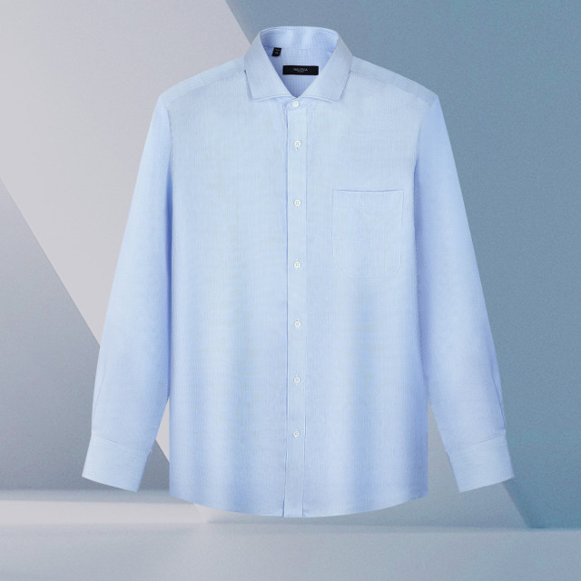 11799103.Nautica Tailored纯棉男士商务正装条纹长袖衬衣