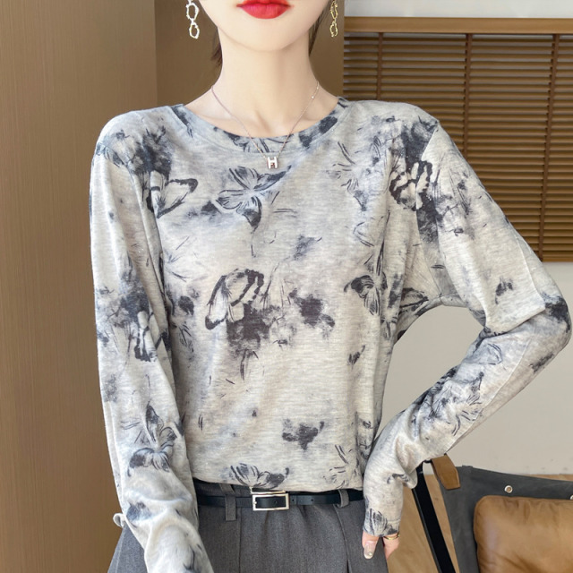 11328683.【莱赛尔系列 天丝触感】圆领印花打底衫