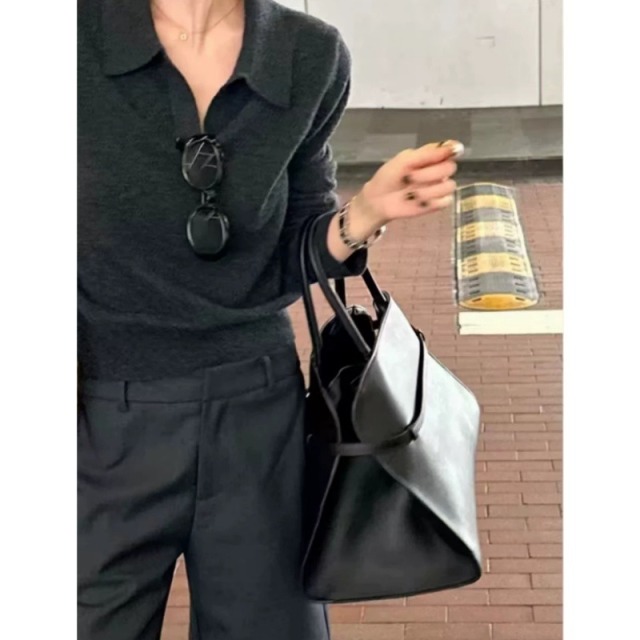12698392.牧冬羊老钱风半开领纯色针织衫
