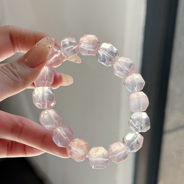 13668526.粉水晶菠萝珠手链粉水晶手串女生闺蜜节日礼物