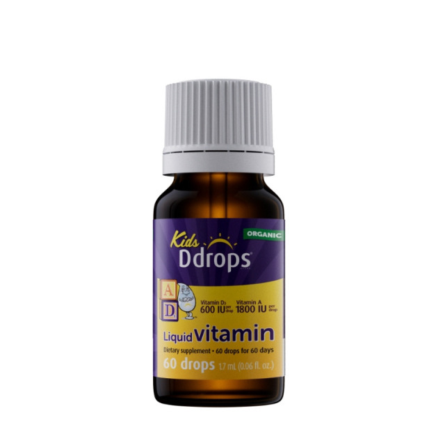 13654307.【单盒】Ddrops 滴卓思儿童维生素AD滴剂 (D3 600IU+维A1800IU)1.7ML