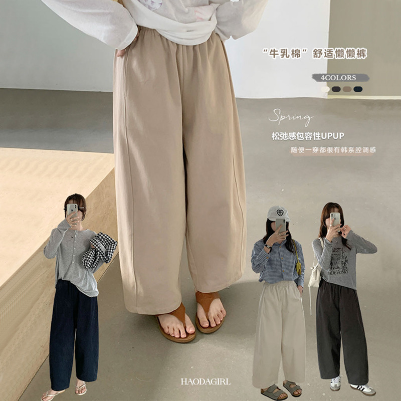 13757472.日系复古高腰水洗棉工装裤女休闲直筒九分裤