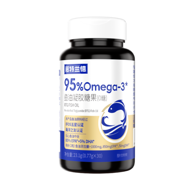 12718595.新日期诺特兰德95%鱼油omega3DHA30粒/瓶