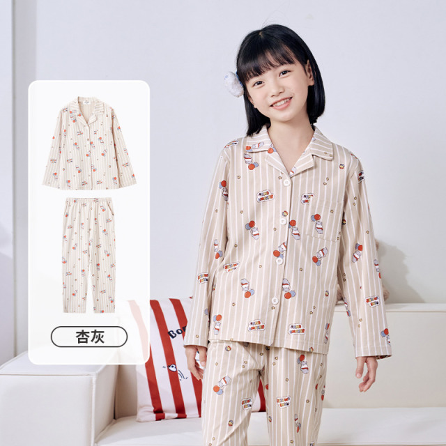 11875180.芬腾千线艺【miiiiichan联名套装】春季新品男童女童家居服中大童儿童睡衣