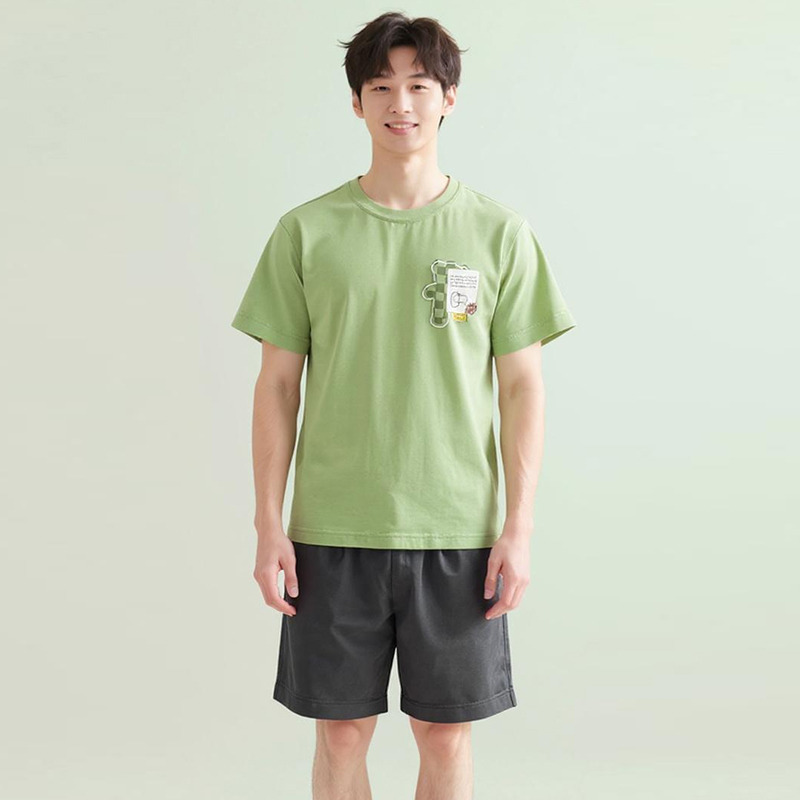 13619990.芬腾千线艺睡衣男式家居服纯棉夏季新款短袖短裤青少年家居服套装男童